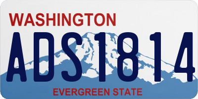 WA license plate ADS1814