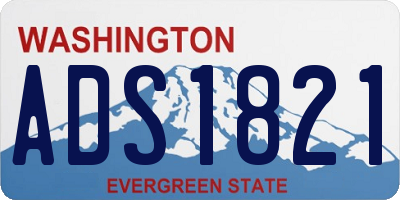 WA license plate ADS1821