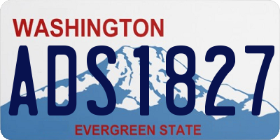 WA license plate ADS1827