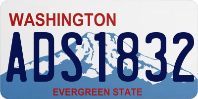 WA license plate ADS1832