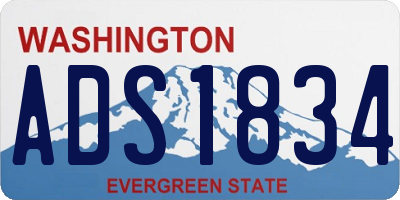 WA license plate ADS1834