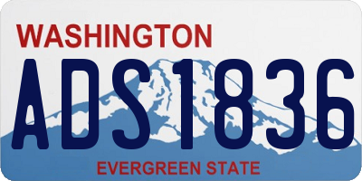 WA license plate ADS1836