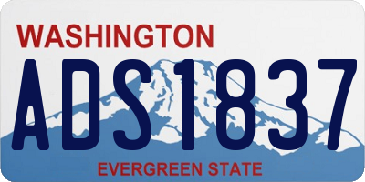 WA license plate ADS1837