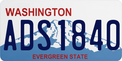 WA license plate ADS1840