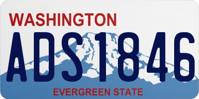 WA license plate ADS1846