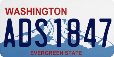 WA license plate ADS1847