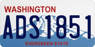 WA license plate ADS1851