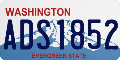 WA license plate ADS1852