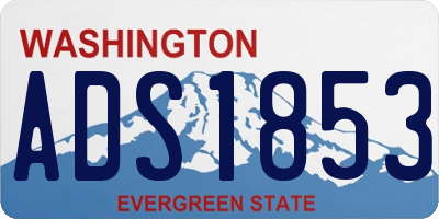 WA license plate ADS1853