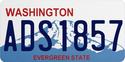 WA license plate ADS1857