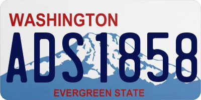 WA license plate ADS1858