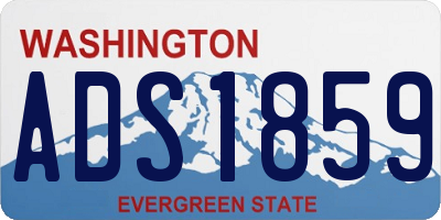 WA license plate ADS1859