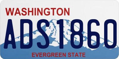 WA license plate ADS1860