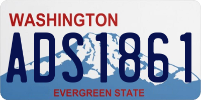 WA license plate ADS1861