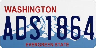 WA license plate ADS1864