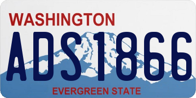 WA license plate ADS1866