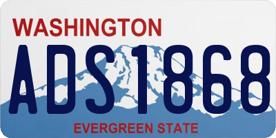 WA license plate ADS1868