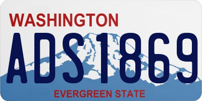 WA license plate ADS1869