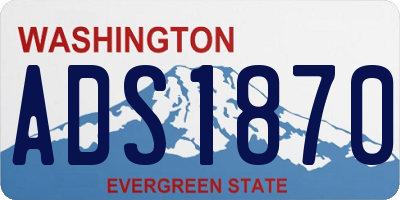 WA license plate ADS1870