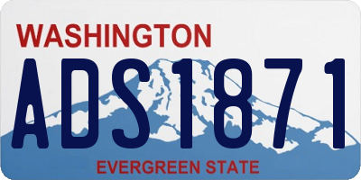 WA license plate ADS1871