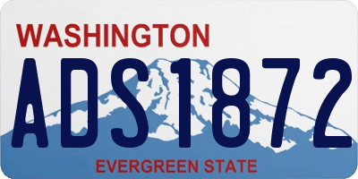 WA license plate ADS1872