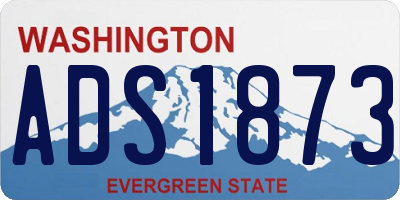 WA license plate ADS1873
