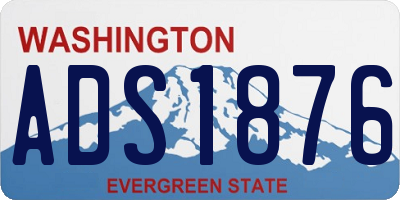 WA license plate ADS1876