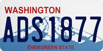 WA license plate ADS1877