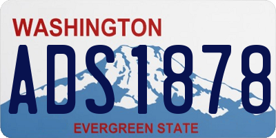 WA license plate ADS1878