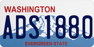 WA license plate ADS1880