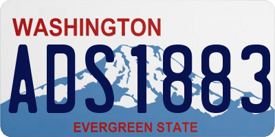 WA license plate ADS1883