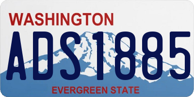 WA license plate ADS1885
