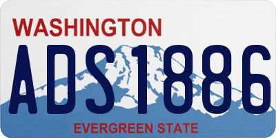 WA license plate ADS1886