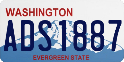 WA license plate ADS1887