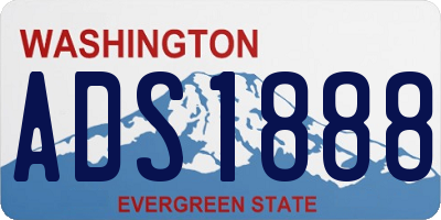 WA license plate ADS1888