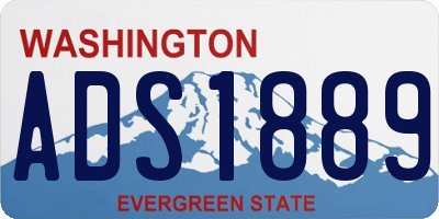 WA license plate ADS1889