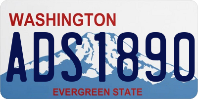 WA license plate ADS1890