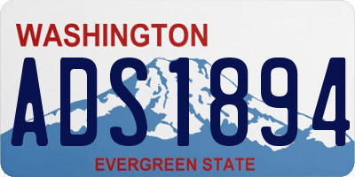 WA license plate ADS1894