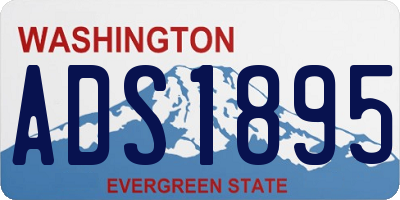 WA license plate ADS1895