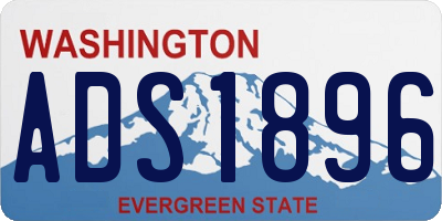 WA license plate ADS1896