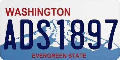 WA license plate ADS1897