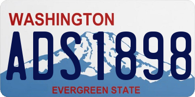 WA license plate ADS1898