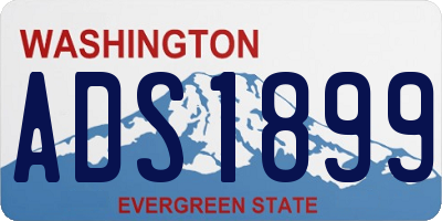 WA license plate ADS1899