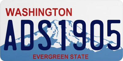 WA license plate ADS1905