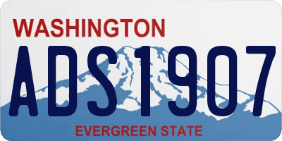 WA license plate ADS1907