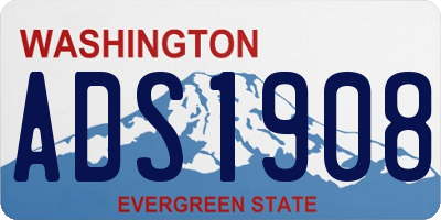 WA license plate ADS1908