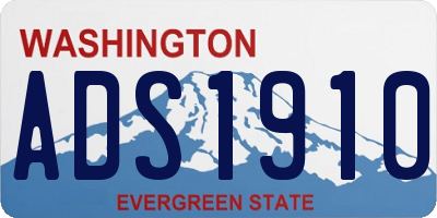 WA license plate ADS1910