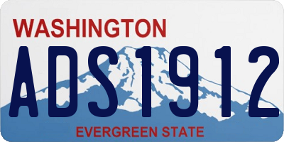 WA license plate ADS1912