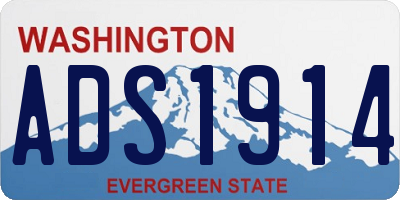 WA license plate ADS1914