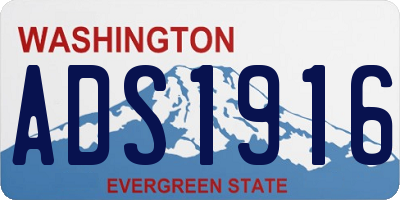 WA license plate ADS1916